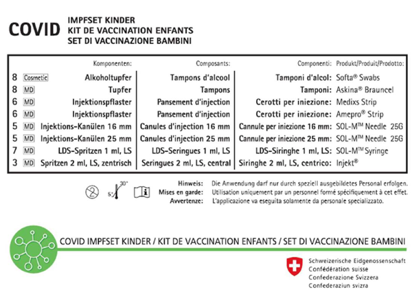 Bild von COVID-19 Impfset Kinder (Zubehörset für 7 Kinder-Applikationen)
